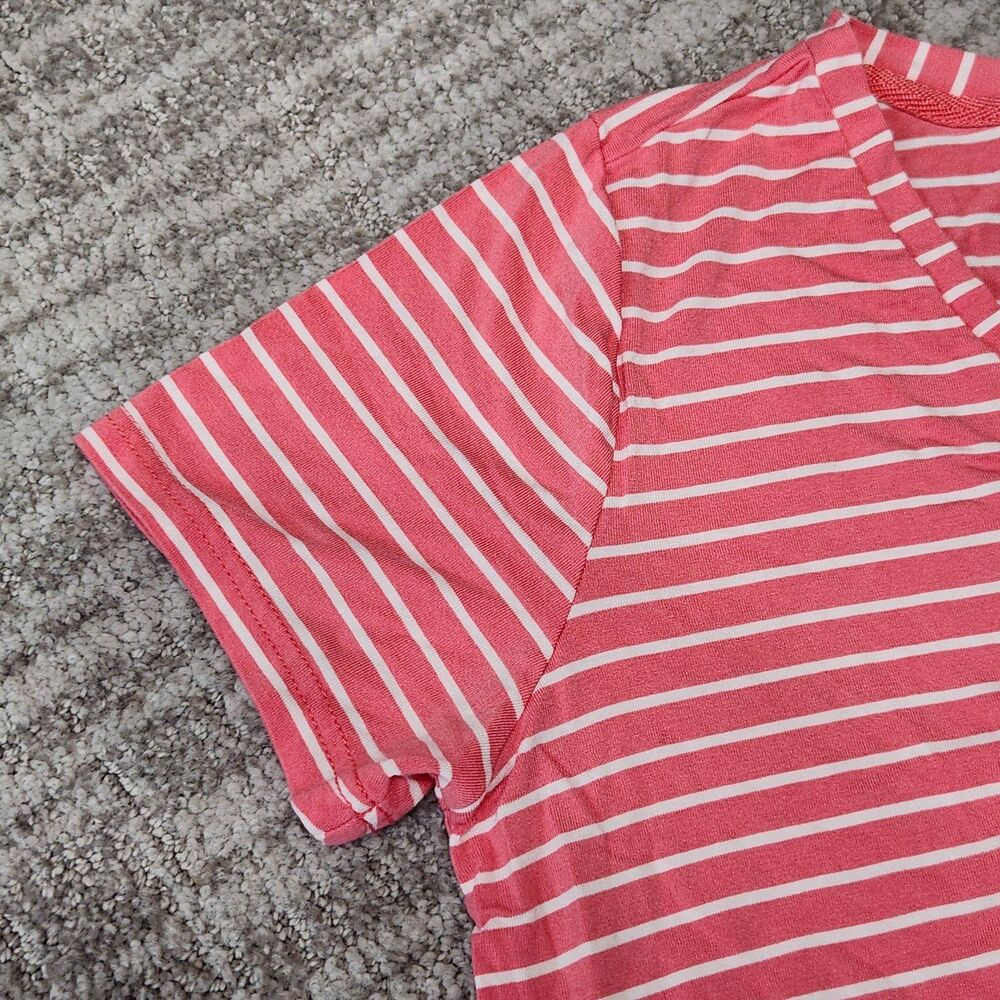 Joules Candice ruched t-shirt dress bodycon pink white size 6 ladies - Picture 10 of 12